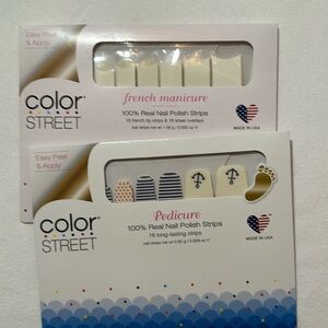 French manicure Meet Me in Paris Color Street
And Ship Ship Hooray Pedicure